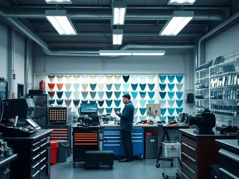 Action Autobody workshop interior